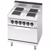 Elektrisch fornuis - Lorenzo 700 - 800x714mm - 17,9 kW - 4 platen vierkant - incl. elektrische statische oven - 7,5 kW