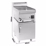 Bain-marie électrique - 1,2 kW - 1x GN 1/3 & GN 1x 1/2 - incl. soubassement avec 1 porte