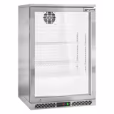 Commercial Back Bar Display Fridge - 600mm - 130 litres - with 1 glass swing door - Stainless steel