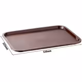 (6 stuks) Fastfood-dienblad FAST FOOD - GN 1/1 - Polypropyleen - hoogte: 20mm - Bruin - antislip-oppervlak