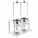 Mısır Gevreği Dispenseri - FRESH+EASY - çiftli - Dönme Mekanizması - 2 Plastik Hazne - 2x3,7L - Paslanmaz Çelik Stand