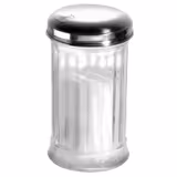 (6 pcs) Sugar Pourer - Glass - 320ml - Height: 135mm - with Side Hole and Flap