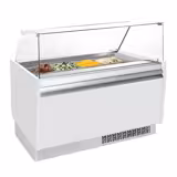 Vitrine à glace LIAM – 1560 mm – statique – pour 13 + 13 bacs de 5 L – Blanc