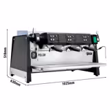 WEGA | Polar - Portafilter gép - 3 csoport - 6,9 kW - 2 tejhabosítóval és forró vízzel - Touch - Fekete