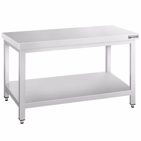 Roestvrijstalen onderbouwtafel 2000x700mm - met onderplank zonder achterwand