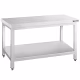Paslanmaz çelik alt tezgâh – 2000x600 mm – alt raflı
