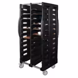 Stainless Steel Double Tray Trolley - 24-Level - for 24 x 530x370mm Trays - with low-noise braked castors