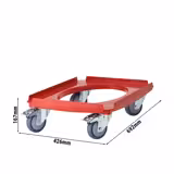 CAMBRO | CAMDOLLY - Транспортна количка - подходяща за всички EPP кутии GN 1/1 - червена