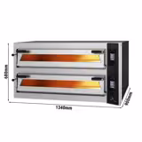 Commercial Double-Deck Electric Pizza Oven Digital – 6+6 pizzas Ø35 cm - 400°C - Soft-Touch Display