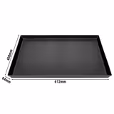 Tabuleiro para pizza - Chapa azulada - retangular - 612x408x64mm - com rebordo