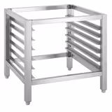 Bakery Oven Stand – for BB446N/646N/1046 (+TP), HEB611-46/1011-46 - With 6× EN 600×400 sheet holder, rounded corners, adjustable feet