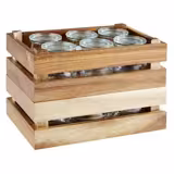 Büfé doboz - SUPERBOX - fa, barna - 290x185 mm - Magasság: 105 mm