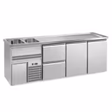 Biertheke Premium PLUS - 2500x700mm - 2 Türen & 2 Schubladen