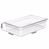 (6 pezzi) CAMBRO | CAMWEAR® -Contenitore GN 1/1 in policarbonato - Trasparente - Altezza: 100 mm