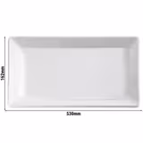 (6 stuks) GN-dienblad PURE - Melamine - GN 2/4 - hoogte: 30mm - Zwart