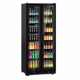 Commercial Beverage Display Fridge PREMIUM - Frameless - 898 L - Lockable - 2 Glass Door