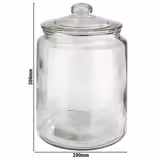 (6 uds) Tarro de conservas - CLASSIC - 6 L - Transparente - incl. tapa de vidrio con junta