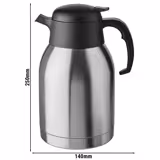 (6 pièces) Pichet isotherme CLASSIC – 2 litres – ouverture à une main