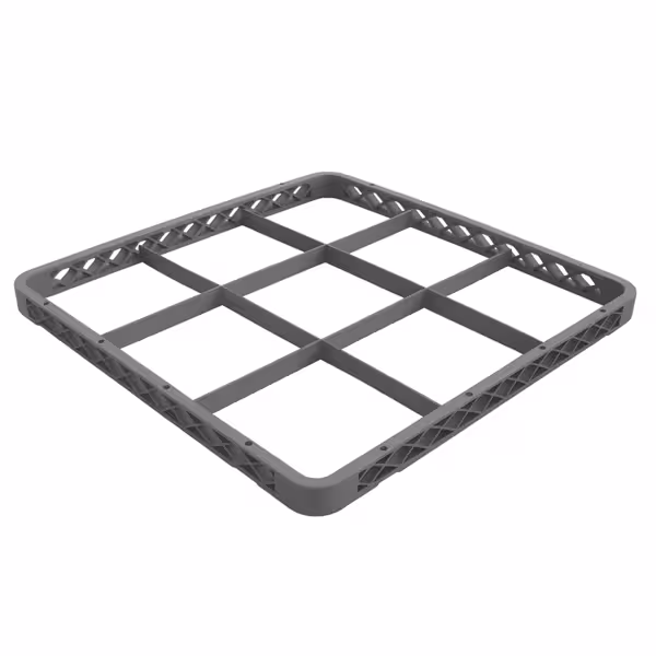 Capac coș GN 1/1 - 500x500x45 mm - 9 compartimente - bej - compatibil cu GKU9N