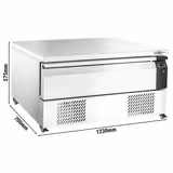 Combinado: Frigorífico/Congelador com 1 gaveta - 1,23 m - para GN1/1 +GN 2/1 - 113 litros