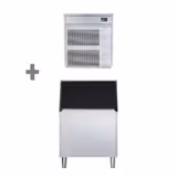 Machine à glace en grains - 220 kg / 24 h - contenant de stockage de glace 