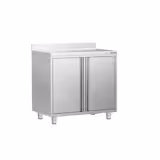 Arbeitsschrank - für Kaffeemaschine - 1000x600mm - mit 2 Flügeltüren & Aufkantung