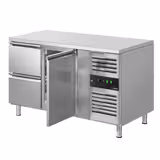 Koelwerkbank ECO - 1360x700mm - 282 liter - met 1 deur - met 2 lades