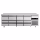 Stół chłodniczy PREMIUM - 2330x700mm - 632L - z 12 szufladami - na rynek PL