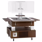 Bar de salate / bufet de salate - 1600mm - cu iluminare LED - pentru 4x GN 1/1