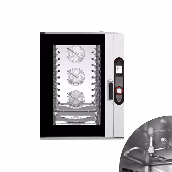 Commercial Electric Bakery Combi Oven – 10x EN 600x400 trays - 280°C - Touch - Auto-clean