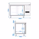 ECO-jäähdytystiski - 1360x700mm - 2 ovea
