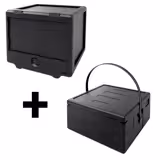 صندوق نقل معزول حرارياً (Cargo-Box) - تحميل أمامي - 100 Liter - مناسب لـ 4 بيتزا Ø 35 cm - شامل صندوق بيتزا