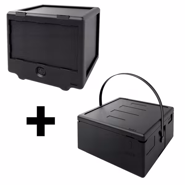 Thermobox - Frontlader - 100 Liter - für Roller & Fahrräder - inkl. Pizzabox