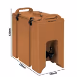 Insulated Drink Dispenser with Tap - Hot & Cold - 18L - Terracotta