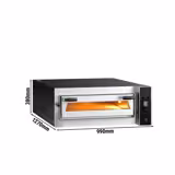 Elektrische pizzaoven - 990x1270x380mm - 1 kamer - 1x6 pizza’s Ø35cm - tot 400°C - Digitaal - Stapelbaar