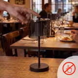 (4 pcs) LED Table Lamp - ANTON MINI - Rechargeable - Cordless - 3-step dimmable - Ø120mm - Black - with Charging Dock