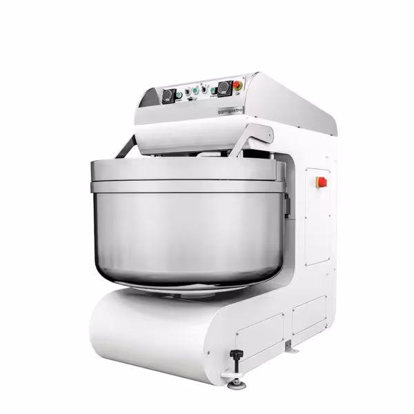 Ipari spirálkaros dagasztógép - 70 l / 40 kg - 2 sebességes - fix üst - 2 motorral - időzítővel - 400 V - pizza- és kenyértésztához