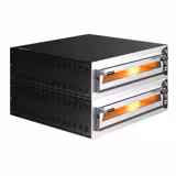 (2 unid) Forno de pizza elétrico - Base em pedra refratária - 9+9x Ø34cm - Eletromecânico - até 450°C