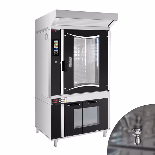 Forno eléctrico de ar quente - de Toque - 6x EN 600 x 400 cm - incl. exaustor e armário de fermentação