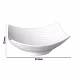 (6 db) Tál - GLOBAL BUFFET - melamin - 3 l - szögletes - 325x325 mm - halmozható - fehér