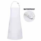 KARLOWSKY | Water-Resistant Bib Apron – White - 720×860 mm - Adjustable Neck