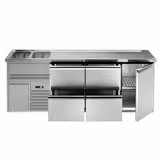 Biertheke Premium PLUS - 2500x700mm - 1 Tür & 4 Schubladen