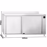 Wärmeschrank PREMIUM - 2000x600mm - mit Aufkantung & Schiebetüren - Digital
