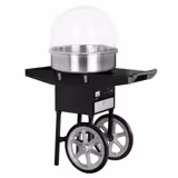 Suikerspinmachine - Ø520mm - 1,08kW - Zwart - incl. beschermkap - met wielen