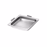 Contenitore in acciaio inox GN 2/3 - forato - altezza: 40 mm