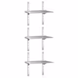 Mensola a parete in acciaio inox PREMIUM - 800x300mm - con 3 ripiani