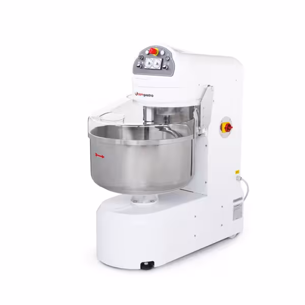 Commercial Spiral Dough Mixer - 131L / 80kg - Twin Speed - Fixed Head & Bowl - with Timer - 400V 3‑Phase - For Pizza & Bread Dough