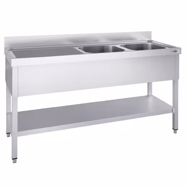 Diskbänk  2,0 m - 2 Ho höger L 50 x B 40 x D 25 cm