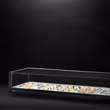 Vitrines à sushis réfrigérées - avec éclairage LED - 1529x420mm - 6x GN 1/3 - Noir
