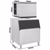 Machine à glaçons - Cubes - 403 kg/24 h - y Bac à glaçons